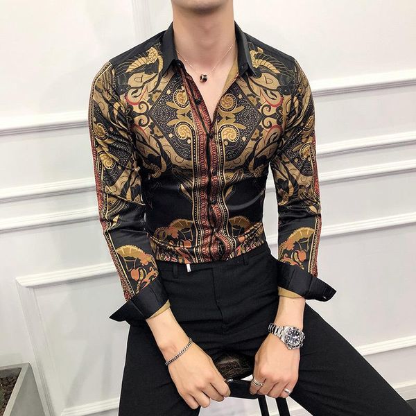 men's dress shirts .2021 band autumn mens gold social club shirt luxury baroque camisa slim fit black designer 6x, White;black
men's dress shirts .2021 band autumn mens gold social club shirt luxury baroque camisa slim fit black designer 6x, White;black