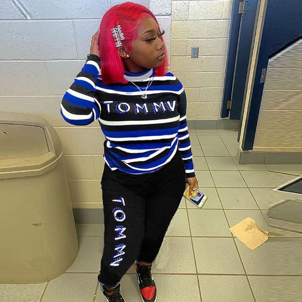 women's two piece pants 2021 spring fashion women street casual style sets long sleeve round neck elastic striped, White
women's two piece pants 2021 spring fashion women street casual style sets long sleeve round neck elastic striped, White