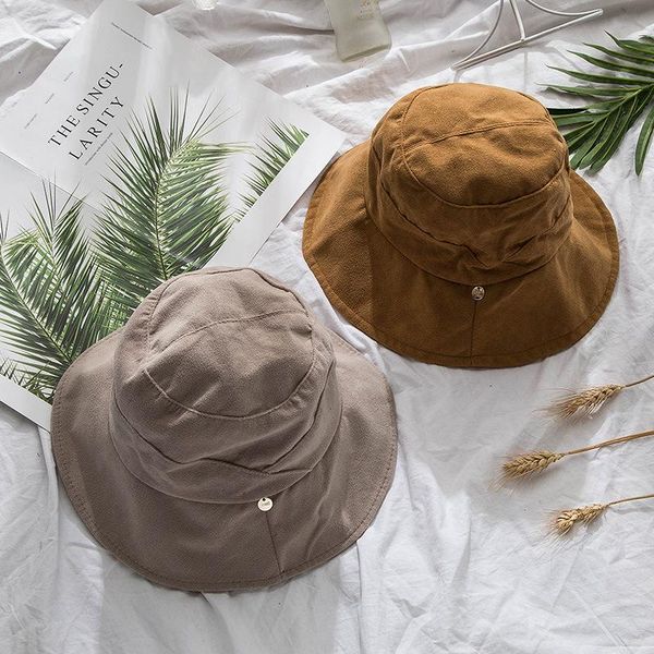 autumn and winter bucket hat solid color suede retro style sequins basin all-match folding women's wide brim hats, Blue;gray
autumn and winter bucket hat solid color suede retro style sequins basin all-match folding women's wide brim hats, Blue;gray