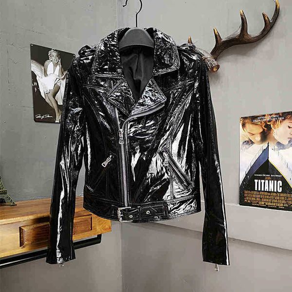 women's shorts shorts spring autumn sheepskin genuine jacket women ol slim patent leather zipper coat short jackets m-3xl black 1x8y, White;black
women's shorts shorts spring autumn sheepskin genuine jacket women ol slim patent leather zipper coat short jackets m-3xl black 1x8y, White;black