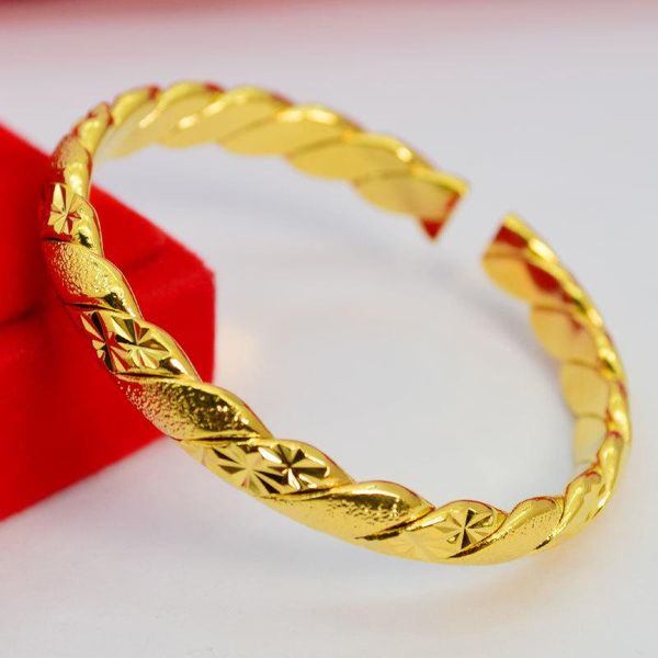 bangle genuine 24k gold filled charms bracelet for women open fashion jewelry yellow plated pulseira feminina bizuterias, Black
bangle genuine 24k gold filled charms bracelet for women open fashion jewelry yellow plated pulseira feminina bizuterias, Black