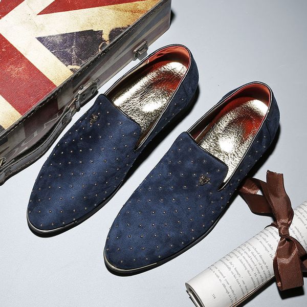 dress shoes sapatos masculinos de camurça couro, popular, sapatos para dirigir, preto, azul, slip-on, tendência rebites, verão, mo, Black
dress shoes sapatos masculinos de camurça couro, popular, sapatos para dirigir, preto, azul, slip-on, tendência rebites, verão, mo, Black