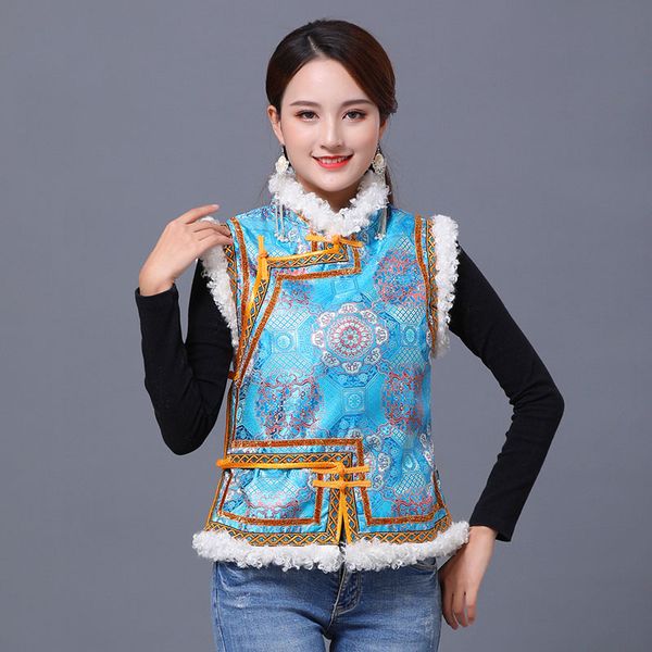 winter cheongsam vest women's colorful outerwear lady elegant waistcoats retro sleeveless mongolian qipao coat new year ethnic clothing, Black;white
winter cheongsam vest women's colorful outerwear lady elegant waistcoats retro sleeveless mongolian qipao coat new year ethnic clothing, Black;white