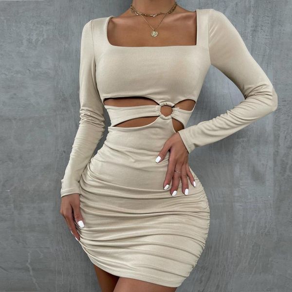 casual dresses tenue cut out dress women's fashion long sleeve solid color slim hollowing party club streetwear vestidos, Black;gray
casual dresses tenue cut out dress women's fashion long sleeve solid color slim hollowing party club streetwear vestidos, Black;gray