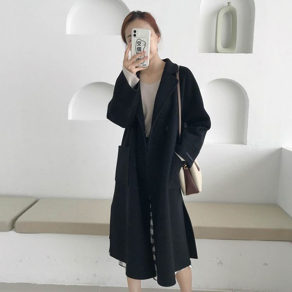 women's wool & blends 100% coat winter pink womens coats long korean style woman jacket with belt and jackets women mujer chaqueta wpy1, Black
women's wool & blends 100% coat winter pink womens coats long korean style woman jacket with belt and jackets women mujer chaqueta wpy1, Black