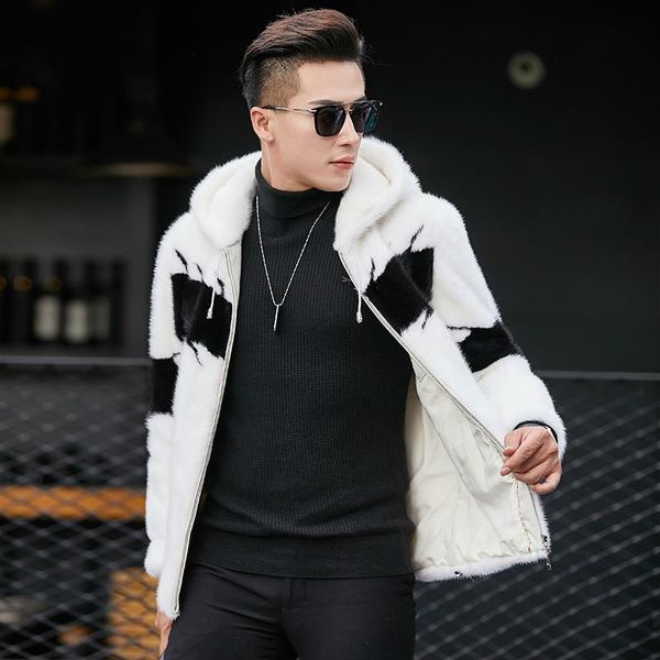 men's leather & faux real jacket hooded plus size mens mink coat short luxury jackets men natural fur coats kj1404, Black
men's leather & faux real jacket hooded plus size mens mink coat short luxury jackets men natural fur coats kj1404, Black