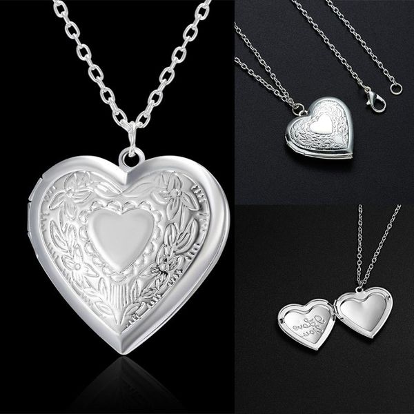 pendant necklaces unique carved design heart-shaped po frame necklace charm openable locket women men memorial jewelry, Silver
pendant necklaces unique carved design heart-shaped po frame necklace charm openable locket women men memorial jewelry, Silver