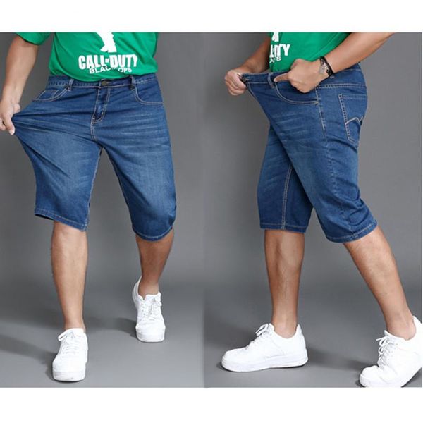 men's jeans summer shorts men plus size 48 46 44 high waist elastic thin loose blue denim oversized calf length stretched fat trousers
men's jeans summer shorts men plus size 48 46 44 high waist elastic thin loose blue denim oversized calf length stretched fat trousers