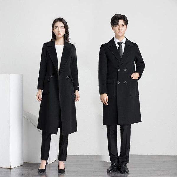 women's wool & blends super autumn winter coat high street casual fashion men's and same business wear, Black
women's wool & blends super autumn winter coat high street casual fashion men's and same business wear, Black