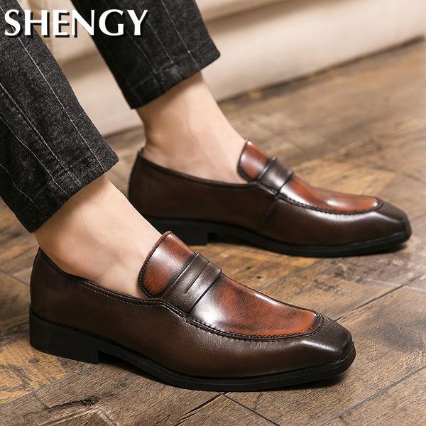 dress shoes fashion men mixed color slip-on oxfords males office mature business 2021 men's, Black
dress shoes fashion men mixed color slip-on oxfords males office mature business 2021 men's, Black