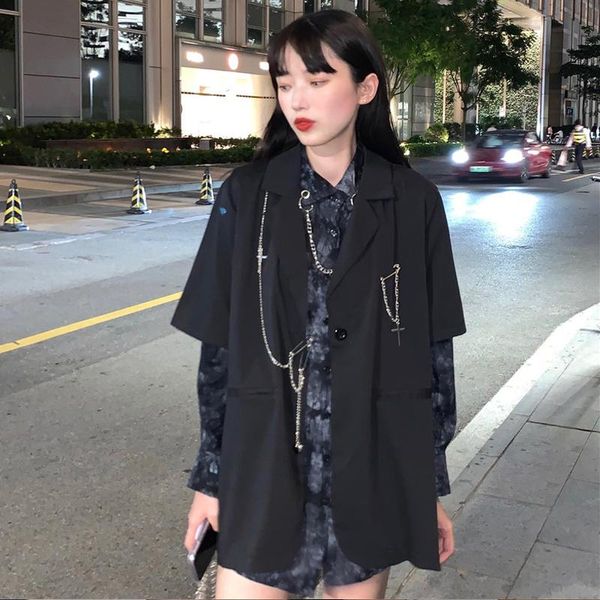 women's trench coats dark suit 2021 women's black coat + printed shirt net red two-piece, Tan;black
women's trench coats dark suit 2021 women's black coat + printed shirt net red two-piece, Tan;black