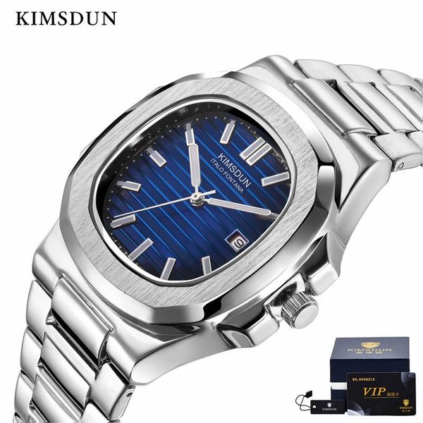 kimsdun brand men's quartz watch fashion luxury date display steel wrist business waterproof ladies relogio wristwatches, Slivery;brown
kimsdun brand men's quartz watch fashion luxury date display steel wrist business waterproof ladies relogio wristwatches, Slivery;brown