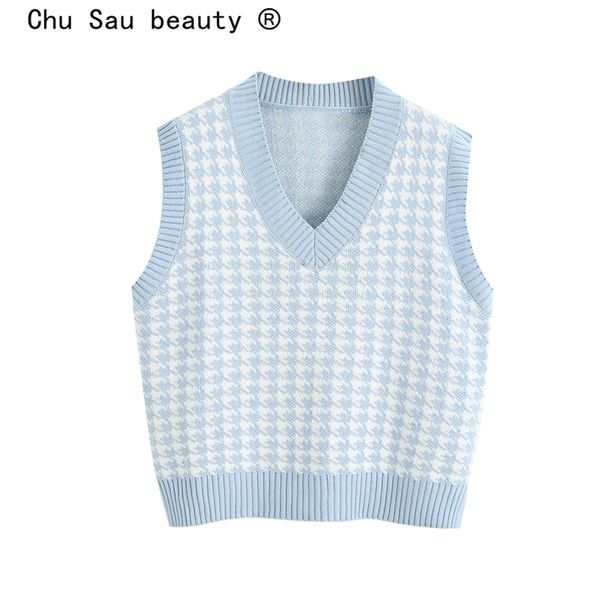 women fashion casual loose oversized houndstooth knitted vest v-neck plaid sleeveless sweaters female chic pullover 210514, Black;white
women fashion casual loose oversized houndstooth knitted vest v-neck plaid sleeveless sweaters female chic pullover 210514, Black;white
