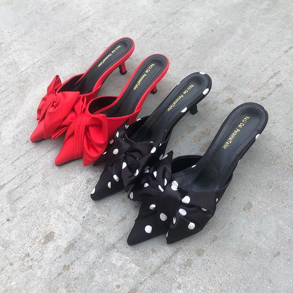 slippers fashion women pointed toe big bow design slip on thin mid heels slides mules shoes casual pumps summer, Black
slippers fashion women pointed toe big bow design slip on thin mid heels slides mules shoes casual pumps summer, Black