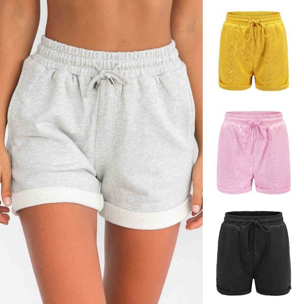 shorts women's elastic high waist hemmed casual multi color large pants, White;black
shorts women's elastic high waist hemmed casual multi color large pants, White;black