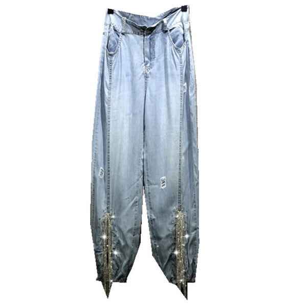 z-zoux women pant jeans tassel diamond patchwork harem pants loose casual ankle-length denim 2021 autumn women's, Blue
z-zoux women pant jeans tassel diamond patchwork harem pants loose casual ankle-length denim 2021 autumn women's, Blue