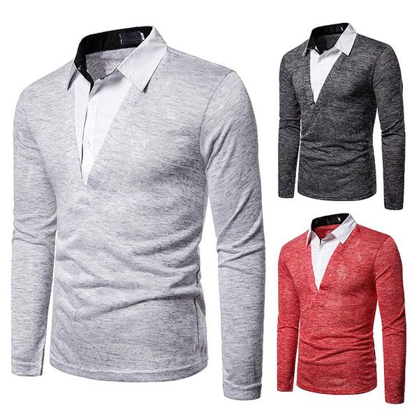men's polos 2021 fashion color matching fake two-piece suit contrast casual design lapel long sleeve shirt oversi, White;black
men's polos 2021 fashion color matching fake two-piece suit contrast casual design lapel long sleeve shirt oversi, White;black