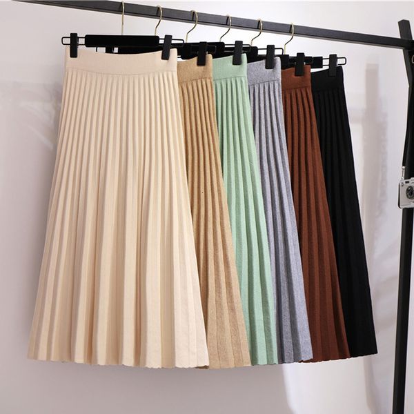 skirts autumn winter wool blend knitted pleated mid calf elastic waist cashmere thick brief a-line knit long skirts, Black
skirts autumn winter wool blend knitted pleated mid calf elastic waist cashmere thick brief a-line knit long skirts, Black
