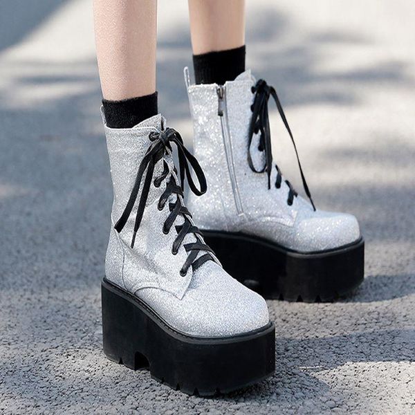boots pxelena women motorcycle biker combat platform ankle chunky block high heel punk rock gothic creepers silver cosplay shoes, Black
boots pxelena women motorcycle biker combat platform ankle chunky block high heel punk rock gothic creepers silver cosplay shoes, Black