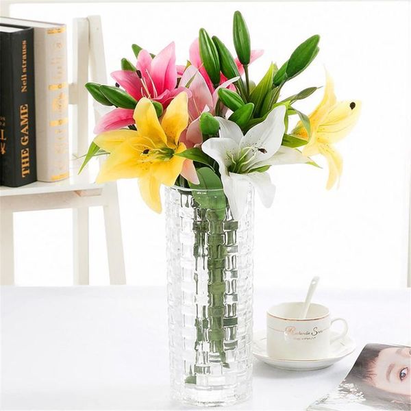 decorative flowers & wreaths 3 heads artificial touch feel lily wedding home decoration flower plants simulation potted #38
decorative flowers & wreaths 3 heads artificial touch feel lily wedding home decoration flower plants simulation potted #38