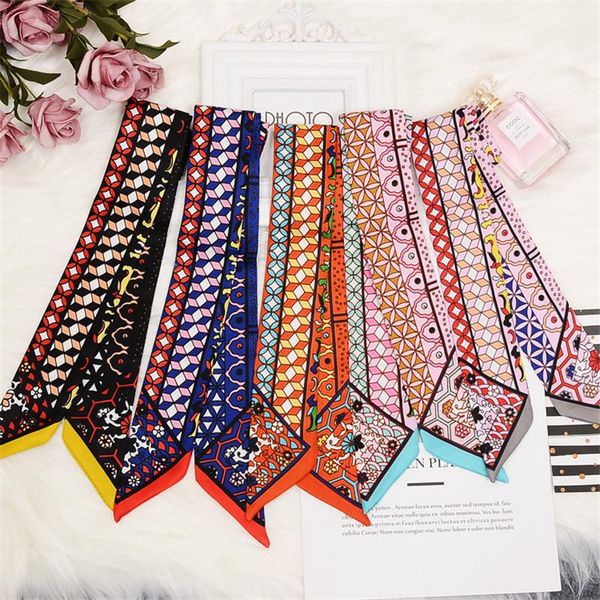scarves 2021 fashion long skinny scarf print women silk small handle bag ribbons female head wraps girls neck, Blue;gray
scarves 2021 fashion long skinny scarf print women silk small handle bag ribbons female head wraps girls neck, Blue;gray