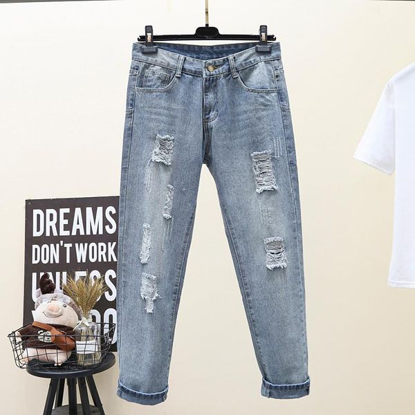 women's jeans plus size 5xl hole light blue woman 2021 spring summer high waist boyfriend style fashion denim pants female jean y197
women's jeans plus size 5xl hole light blue woman 2021 spring summer high waist boyfriend style fashion denim pants female jean y197