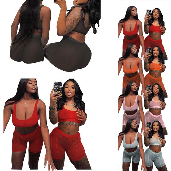 summer mesh yoga pants set womens designer clothing two piece short set outfits vest shorts sweatsuit nightclub style s-xxl, White
summer mesh yoga pants set womens designer clothing two piece short set outfits vest shorts sweatsuit nightclub style s-xxl, White
