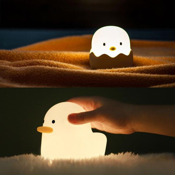 night lights eggshell chicken pat light cute cartoon duck usb rechargeable feeding sleeping bedside kid room decor lovely silicone lamp
night lights eggshell chicken pat light cute cartoon duck usb rechargeable feeding sleeping bedside kid room decor lovely silicone lamp