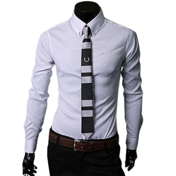men's casual shirts men shirt grid turn-down collar single-breasted business spring dress for work social masculina clothing, White;black
men's casual shirts men shirt grid turn-down collar single-breasted business spring dress for work social masculina clothing, White;black