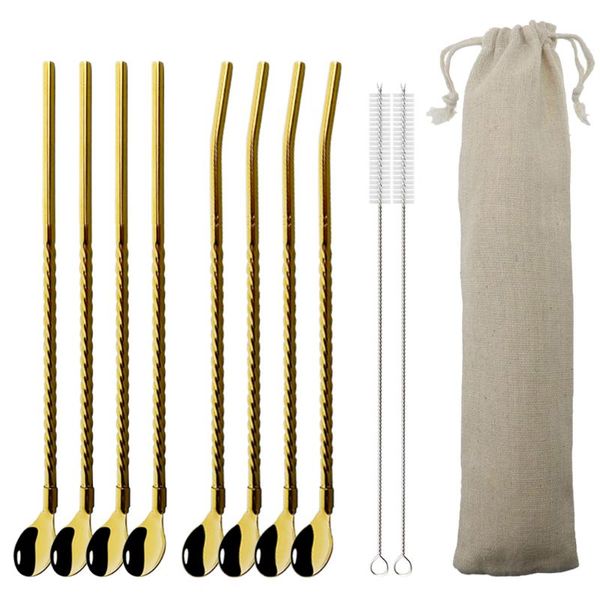 8pcs eco-friendly stainless steel circular shape metal drinking straw spoon reusable straws cocktail spoons set
8pcs eco-friendly stainless steel circular shape metal drinking straw spoon reusable straws cocktail spoons set