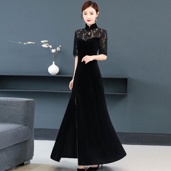 ethnic clothing 2021 autumn black half sleeve oriental lace dresses chinese flashion traditional cheongsam dress long qipao plus size 3, Red
ethnic clothing 2021 autumn black half sleeve oriental lace dresses chinese flashion traditional cheongsam dress long qipao plus size 3, Red