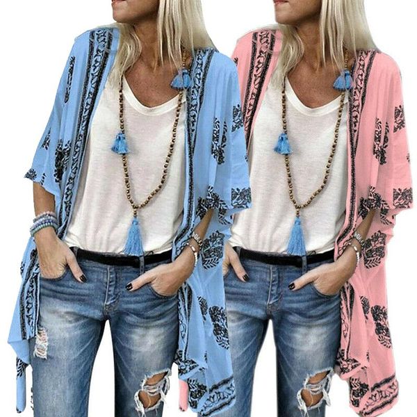 women printed blouse kimono cardigan ladies 2021 summer loose casual vintage shirts plus big size 5xl women's blouses &, White
women printed blouse kimono cardigan ladies 2021 summer loose casual vintage shirts plus big size 5xl women's blouses &, White