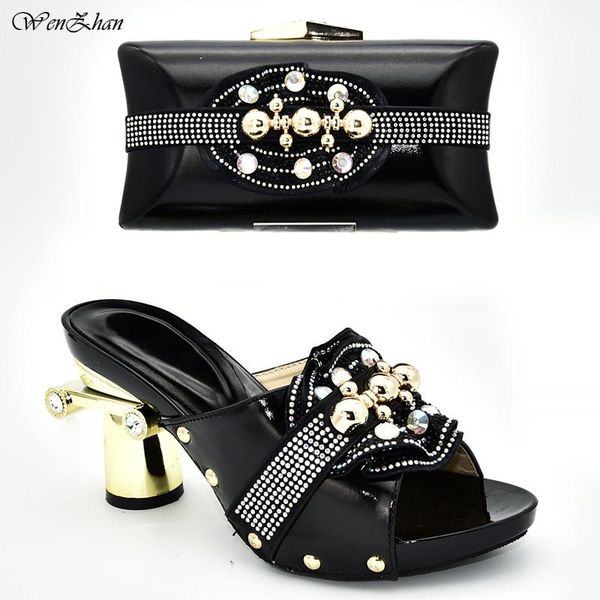 dress shoes african women matching italian and bag set decorated with rhinestone ladies shoe 37-42 wenzhan d96-5, Black
dress shoes african women matching italian and bag set decorated with rhinestone ladies shoe 37-42 wenzhan d96-5, Black