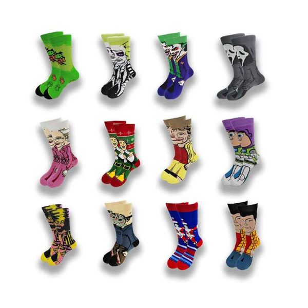 men's socks a pair of men happy funny winter warm cartoon anime clown long cool crew str, Black
men's socks a pair of men happy funny winter warm cartoon anime clown long cool crew str, Black