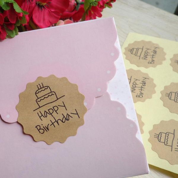 gift wrap 120pcs handmade happy birthday circle cake packaging sealing label kraft sticker baking diy stickers
gift wrap 120pcs handmade happy birthday circle cake packaging sealing label kraft sticker baking diy stickers