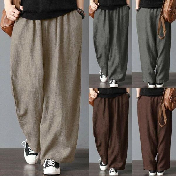 plus size men pants cotton linen wide leg harem loose casual fashion trousers leisure holiday beach cargo men's, Black
plus size men pants cotton linen wide leg harem loose casual fashion trousers leisure holiday beach cargo men's, Black