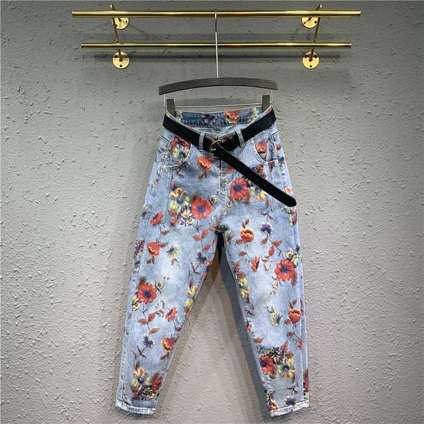 women's jeans spring clothing style coloured drawing ethnicstyle printed pants slimming highwaisted cowboy straight-leg harem, Blue
women's jeans spring clothing style coloured drawing ethnicstyle printed pants slimming highwaisted cowboy straight-leg harem, Blue