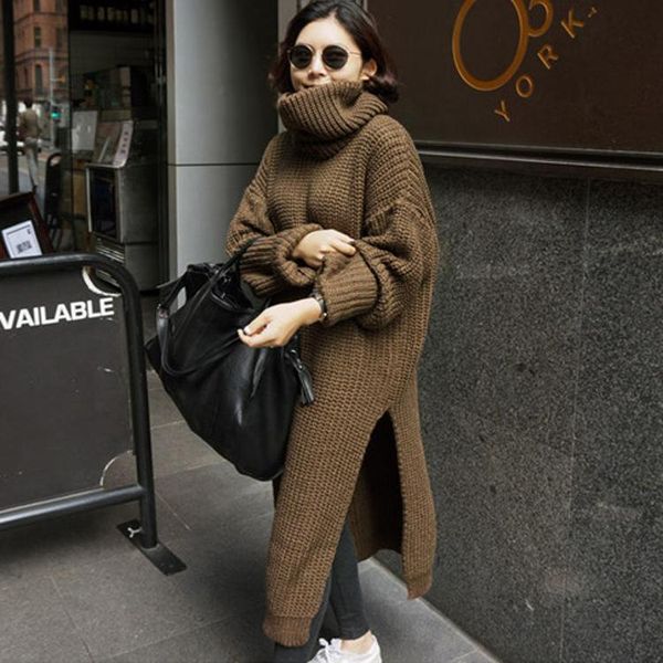 women's sweaters 2021 pullover jumper turtleneck long sweater female women warm thick winter cable knitted oversized, White;black
women's sweaters 2021 pullover jumper turtleneck long sweater female women warm thick winter cable knitted oversized, White;black