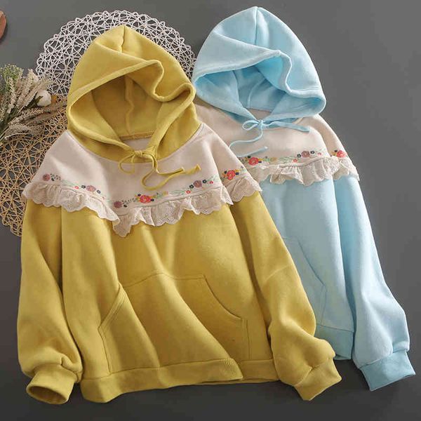 women's hoodie, long sleeve, embroidered casual, front pocket flower, n92, Black 
women's hoodie, long sleeve, embroidered casual, front pocket flower, n92, Black