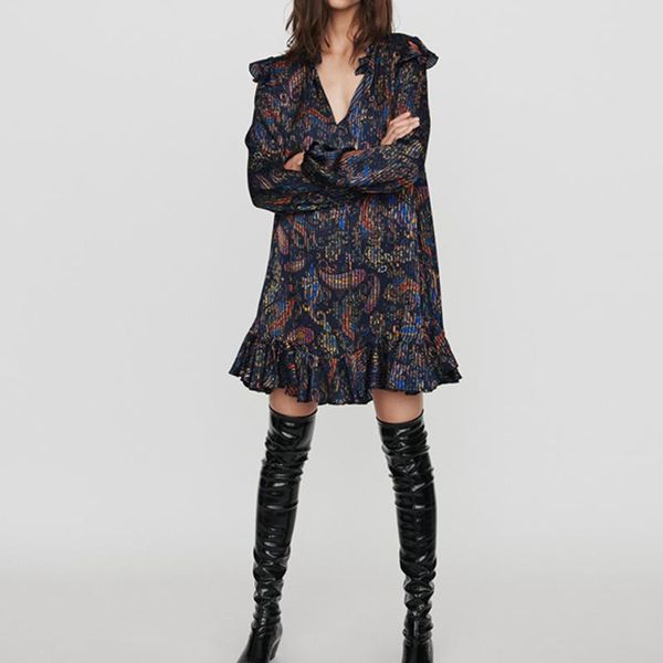 ethnic clothing camia v-neck paisley printed ruffled long sleeve casual women's mini dresses women 2021 autumn / winter fashion, Red
ethnic clothing camia v-neck paisley printed ruffled long sleeve casual women's mini dresses women 2021 autumn / winter fashion, Red