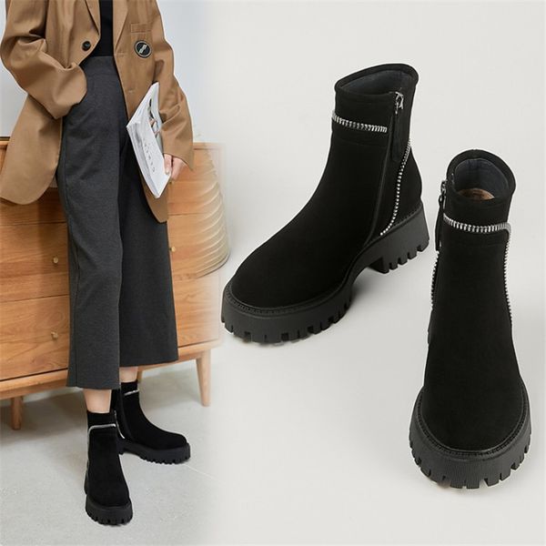 winter women boots sheep suede short boots round toe zipper chunky heel med (5cm) comfortable casual boots item no.999-3 210507, Black
winter women boots sheep suede short boots round toe zipper chunky heel med (5cm) comfortable casual boots item no.999-3 210507, Black