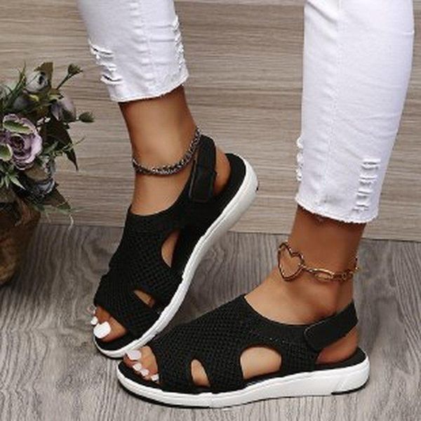 sandals women summer fashion women's 2021 soft knitted ladies comfortable flat open toe beach shoes, Black
sandals women summer fashion women's 2021 soft knitted ladies comfortable flat open toe beach shoes, Black