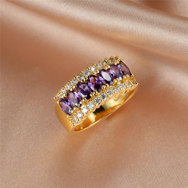 cute female purple crystal stone ring big yellow gold color wedding rings for women promise bride round zircon engagement, Slivery;golden
cute female purple crystal stone ring big yellow gold color wedding rings for women promise bride round zircon engagement, Slivery;golden