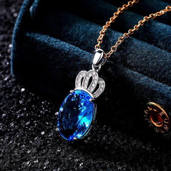 pendant necklaces perfect big oval ocean blue crystal excellent 925 silver crown necklace for women fashion gem jewelry gift
pendant necklaces perfect big oval ocean blue crystal excellent 925 silver crown necklace for women fashion gem jewelry gift