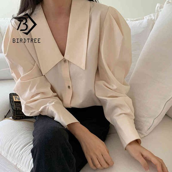 spring autumn korean style solid puff sleeve casual chiffon blouse for women loose v-neck button up work shirt lady t12301x 210419, White
spring autumn korean style solid puff sleeve casual chiffon blouse for women loose v-neck button up work shirt lady t12301x 210419, White