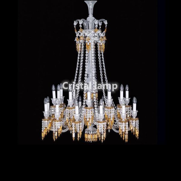 chandeliers yellow baccarat chandelier crystal for 24 light