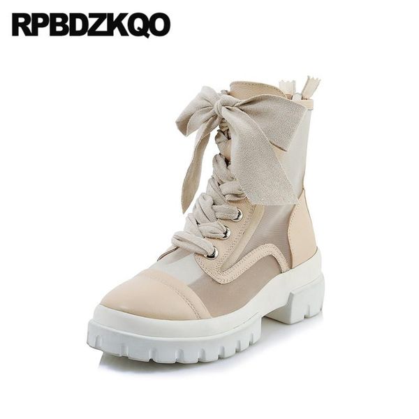 boots flatform designer beige bow mesh shoes women muffin ankle booties chunky platform sandals knee high size 4, Black
boots flatform designer beige bow mesh shoes women muffin ankle booties chunky platform sandals knee high size 4, Black