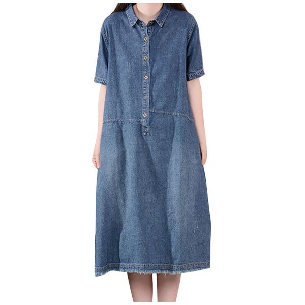 casual dresses amsgend women's clothing appliques woman dress fashion women denim zipper lapel short sleeve for girls, Black;gray
casual dresses amsgend women's clothing appliques woman dress fashion women denim zipper lapel short sleeve for girls, Black;gray