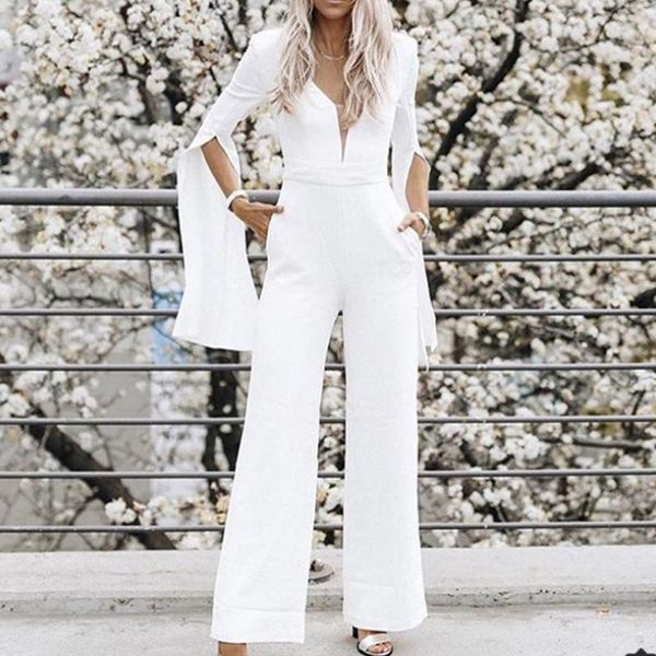 women's jumpsuits & rompers elegant women jumpsuit long office lady fashion 2021 autumn white split straight pants v neck femme, Black;white
women's jumpsuits & rompers elegant women jumpsuit long office lady fashion 2021 autumn white split straight pants v neck femme, Black;white