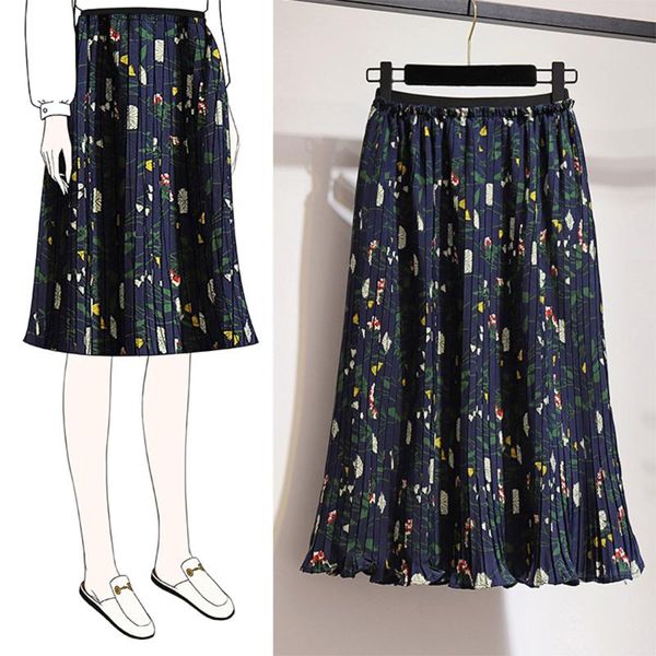 plus size women summer floral chiffon retro pleated skirt high elastic fashion a-line dress 6xl elegant lady skirts print, Black
plus size women summer floral chiffon retro pleated skirt high elastic fashion a-line dress 6xl elegant lady skirts print, Black